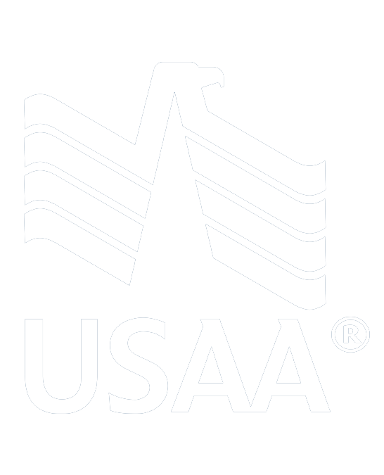 White USAA logo